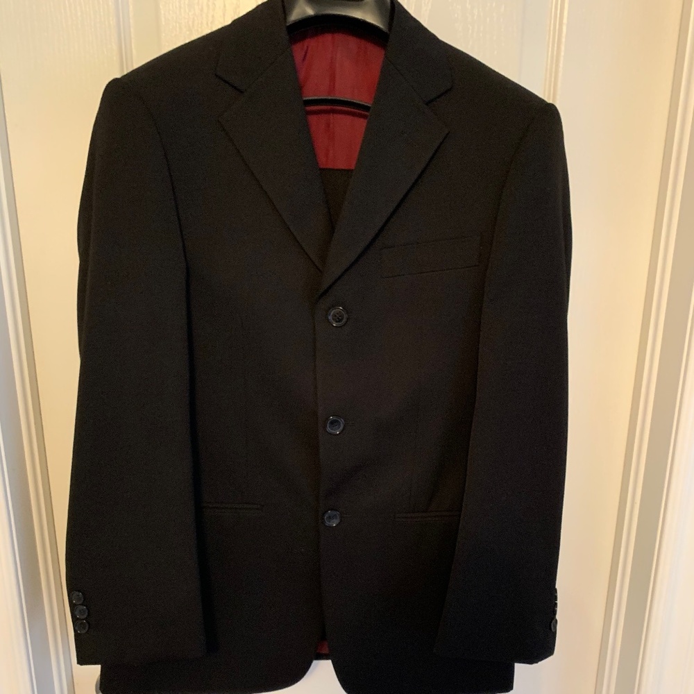Mens Tip Top Tailors Bellissimo Black Suit